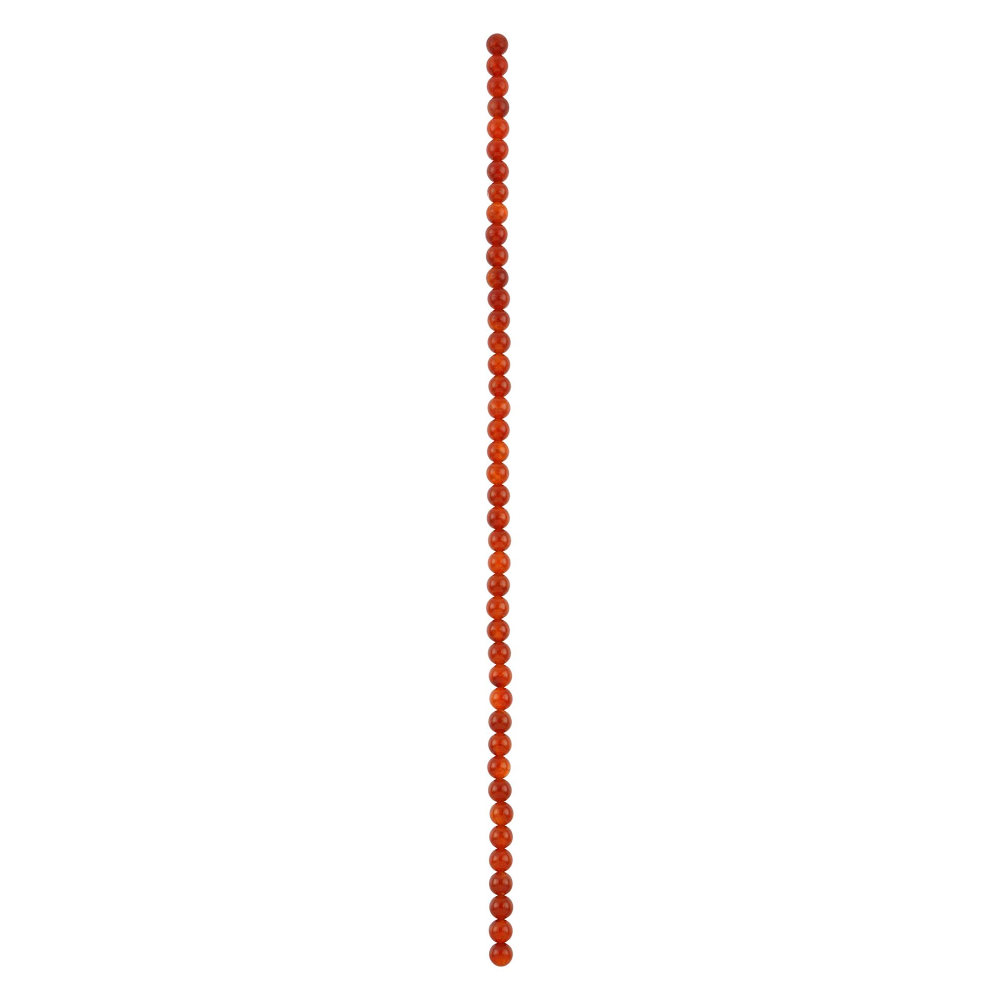 12 Pack: Amber Fire Agate Round Beads by Bead Landing